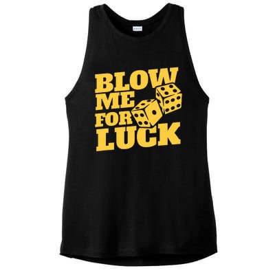 Blow Me For Luck Ladies PosiCharge Tri-Blend Wicking Tank