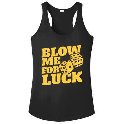 Blow Me For Luck Ladies PosiCharge Competitor Racerback Tank