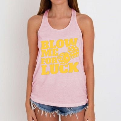 Blow Me For Luck Women's Knotted Racerback Tank