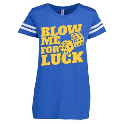 Blow Me For Luck Enza Ladies Jersey Football T-Shirt