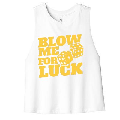 Blow Me For Luck Women's Racerback Cropped Tank