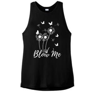 Blow Me Funny Dandelion Plant Flower Lovers Men Women Ladies PosiCharge Tri-Blend Wicking Tank