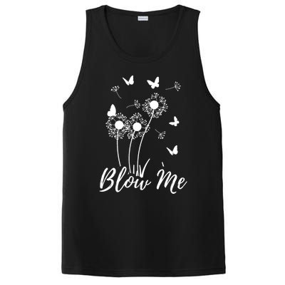 Blow Me Funny Dandelion Plant Flower Lovers Men Women PosiCharge Competitor Tank