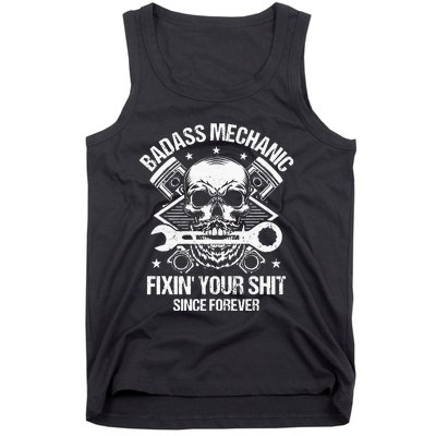 Badass Mechanic Fix Your Sheet Funny Mechanic Tank Top