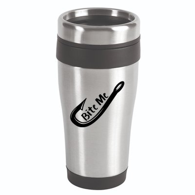 Bite Me Fish Hook 16oz Travel Tumbler