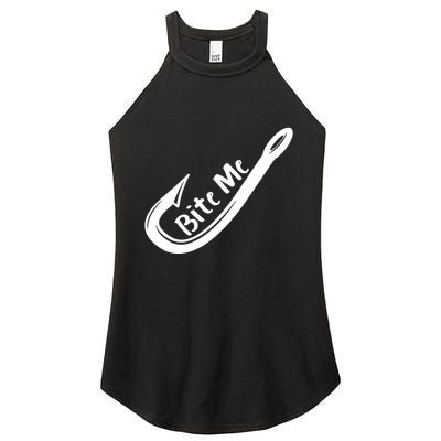 Bite Me Fish Hook Women's Perfect Tri Rocker Tank