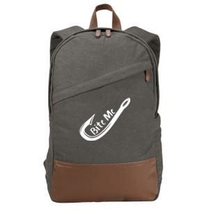 Bite Me Fish Hook Cotton Canvas Backpack