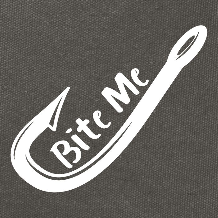 Bite Me Fish Hook Cotton Canvas Backpack
