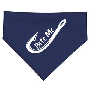 Bite Me Fish Hook USA-Made Doggie Bandana