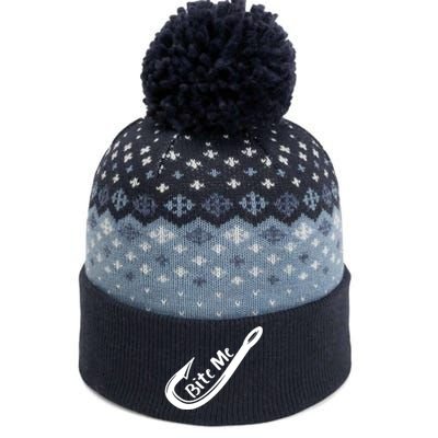 Bite Me Fish Hook The Baniff Cuffed Pom Beanie