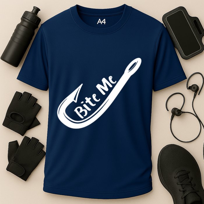 Bite Me Fish Hook Cooling Performance Crew T-Shirt