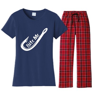 Bite Me Fish Hook Women's Flannel Pajama Set