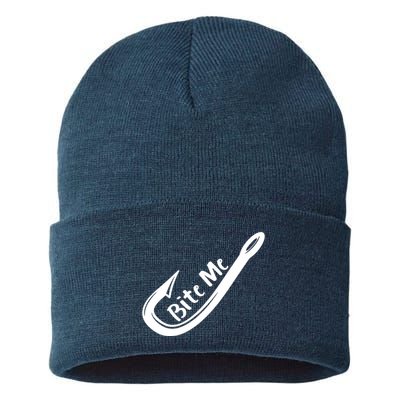 Bite Me Fish Hook Sustainable Knit Beanie