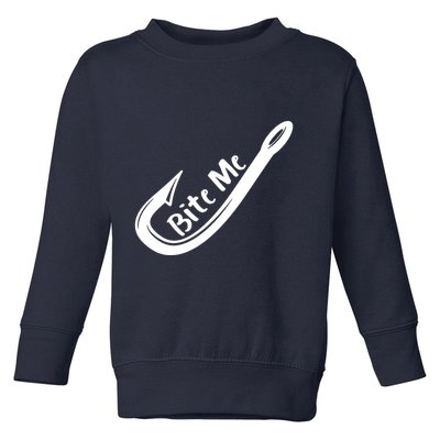 Bite Me Fish Hook Toddler Sweatshirt