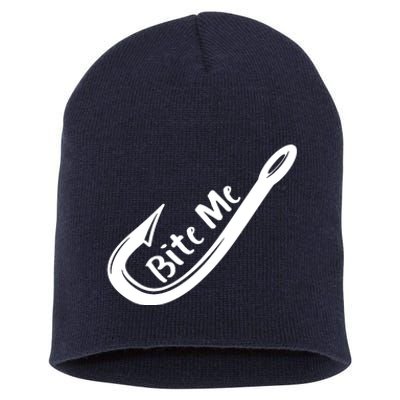 Bite Me Fish Hook Short Acrylic Beanie