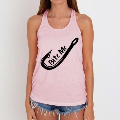 Bite Me Fish Hook Women's Knotted Racerback Tank