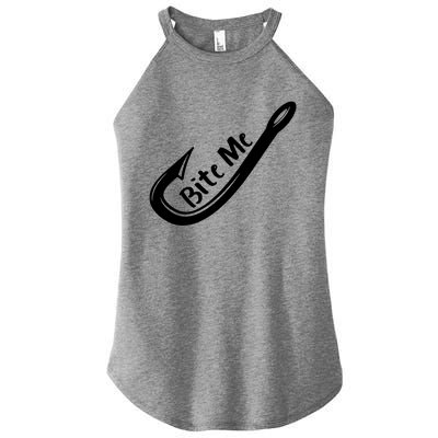 Bite Me Fish Hook Women's Perfect Tri Rocker Tank