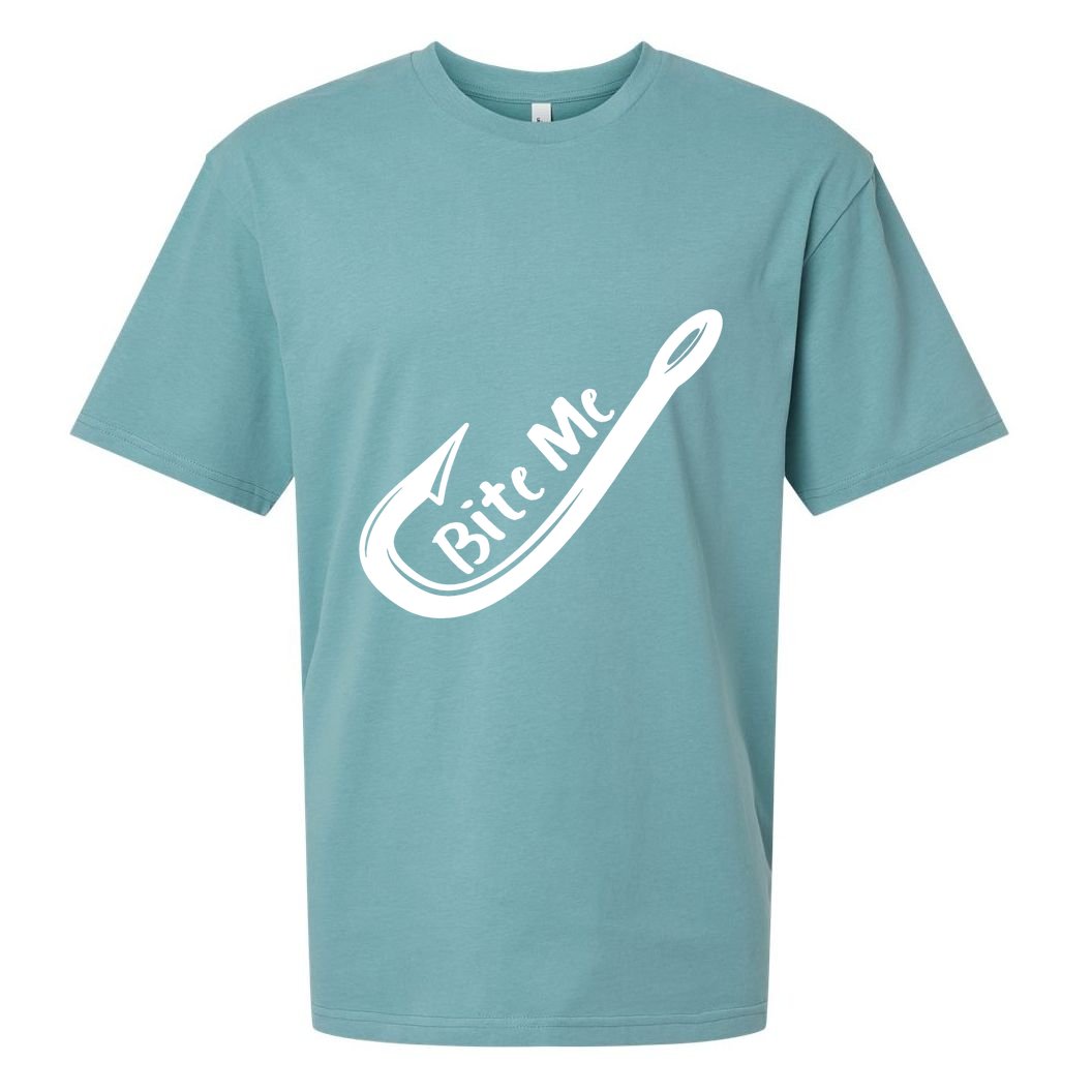 Bite Me Fish Hook Sueded Cloud Jersey T-Shirt