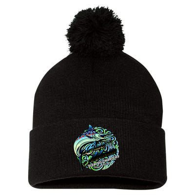 Blue Marlin Fishing Charters Pom Pom 12in Knit Beanie