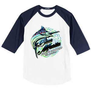 Blue Marlin Fishing Charters Baseball Sleeve Shirt