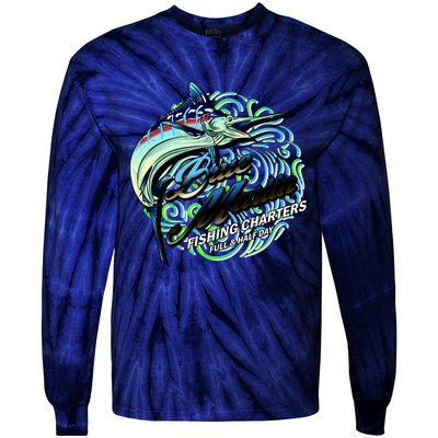 Blue Marlin Fishing Charters Tie-Dye Long Sleeve Shirt