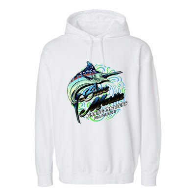 Blue Marlin Fishing Charters Garment-Dyed Fleece Hoodie