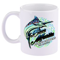 Blue Marlin Fishing Charters 11oz C Handle Ceramic Mug