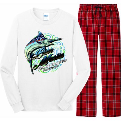 Blue Marlin Fishing Charters Long Sleeve Pajama Set