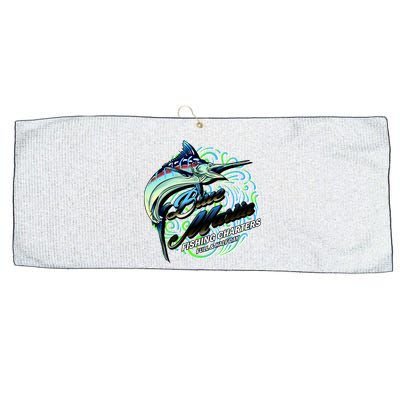Blue Marlin Fishing Charters Large Microfiber Waffle Golf Towel