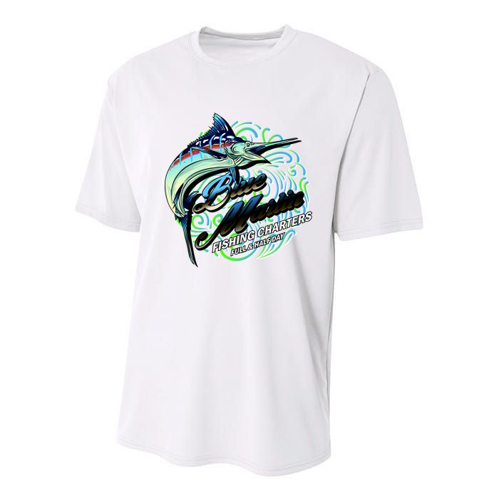 Blue Marlin Fishing Charters Youth Performance Sprint T-Shirt
