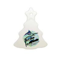 Blue Marlin Fishing Charters Ceramic Tree Ornament