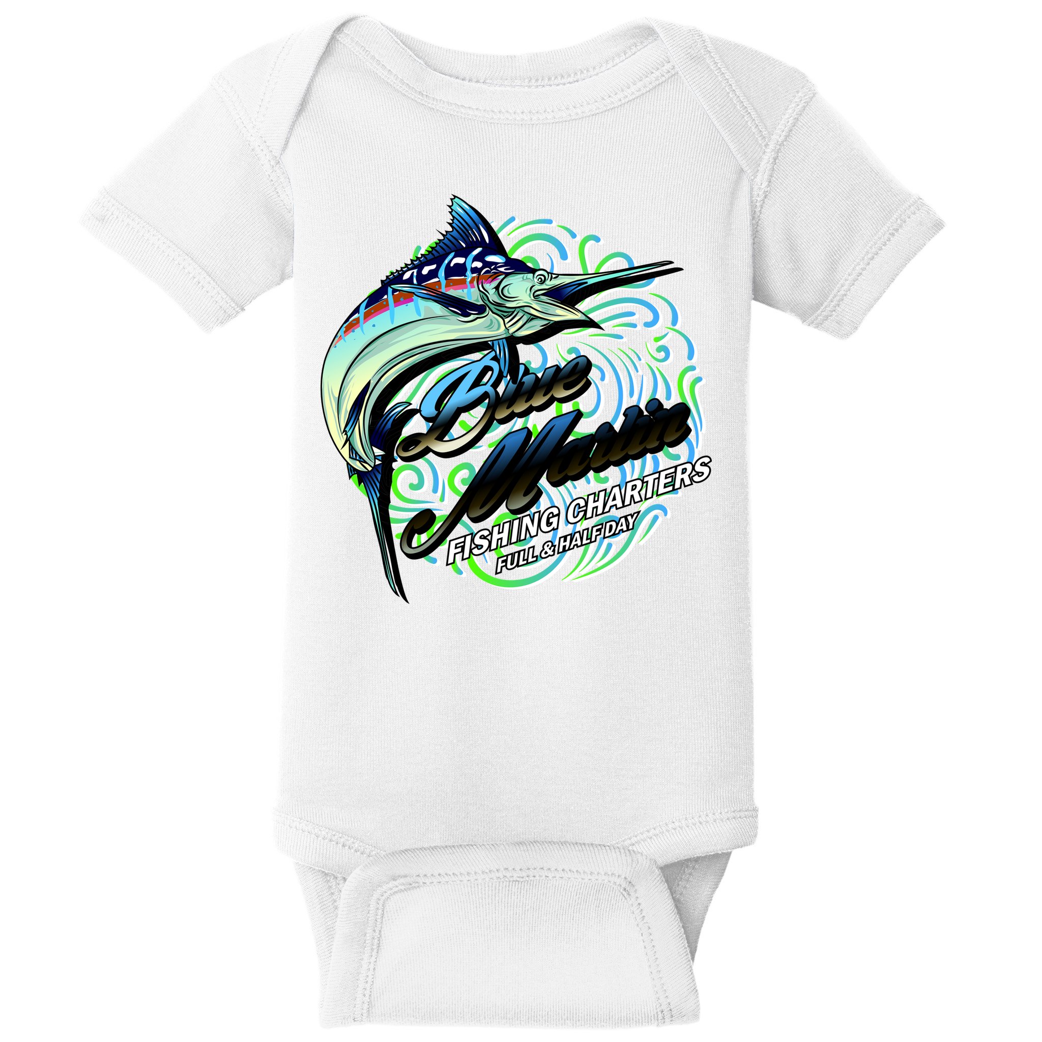 Blue Marlin Fishing Charters Baby Bodysuit