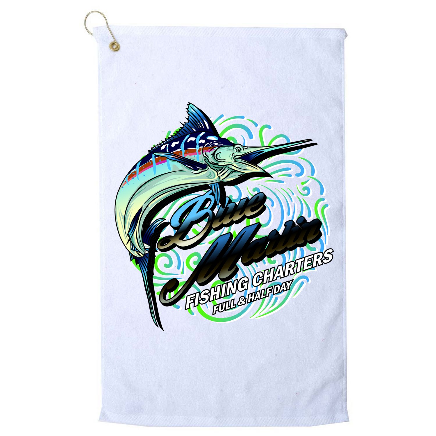 Blue Marlin Fishing Charters Golf Towel