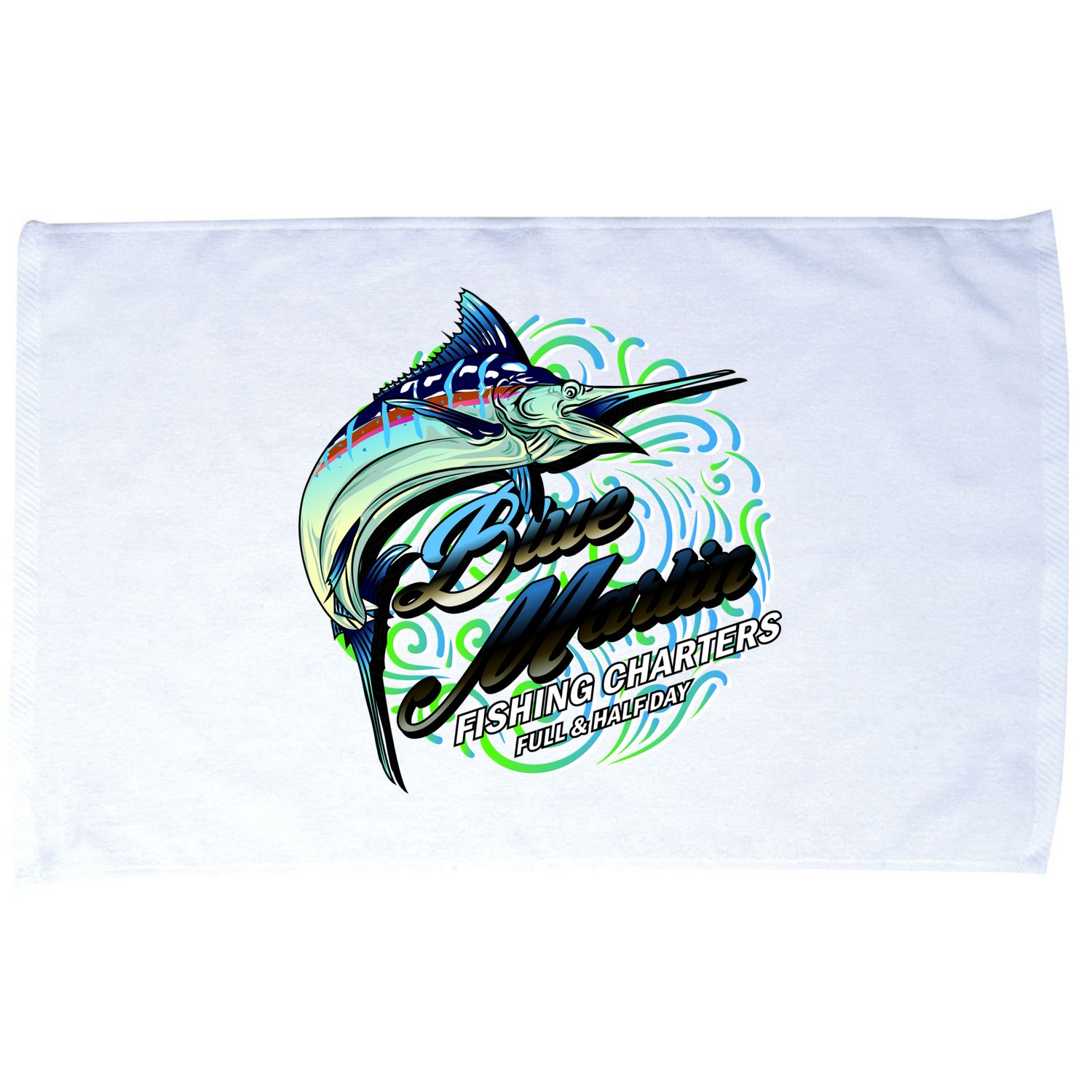 Blue Marlin Fishing Charters Microfiber Hand Towel