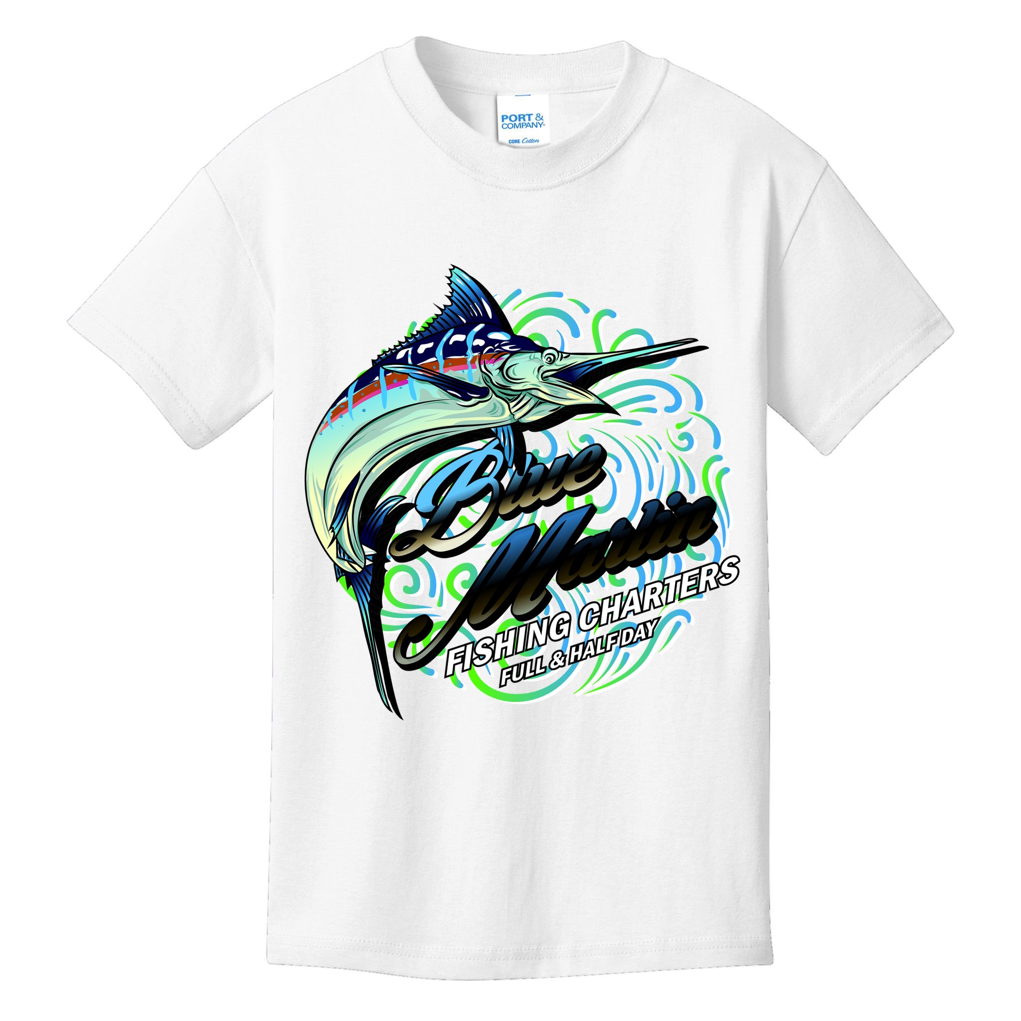 Blue Marlin Fishing Charters Kids T-Shirt