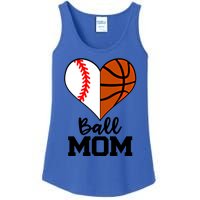 Ball Mom Funny Baseball Basketball Player Mom Funny Gift Ladies Essential Tank