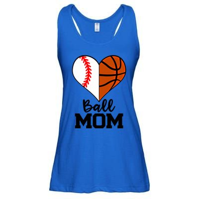 Ball Mom Funny Baseball Basketball Player Mom Funny Gift Ladies Essential Flowy Tank