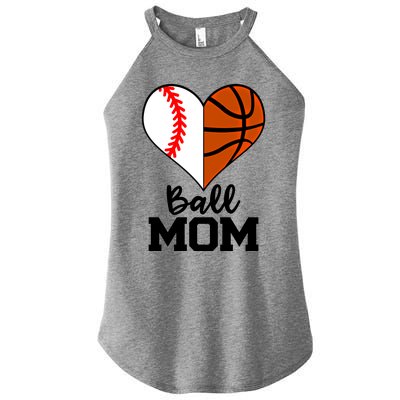 Ball Mom Funny Baseball Basketball Player Mom Funny Gift Women's Perfect Tri Rocker Tank