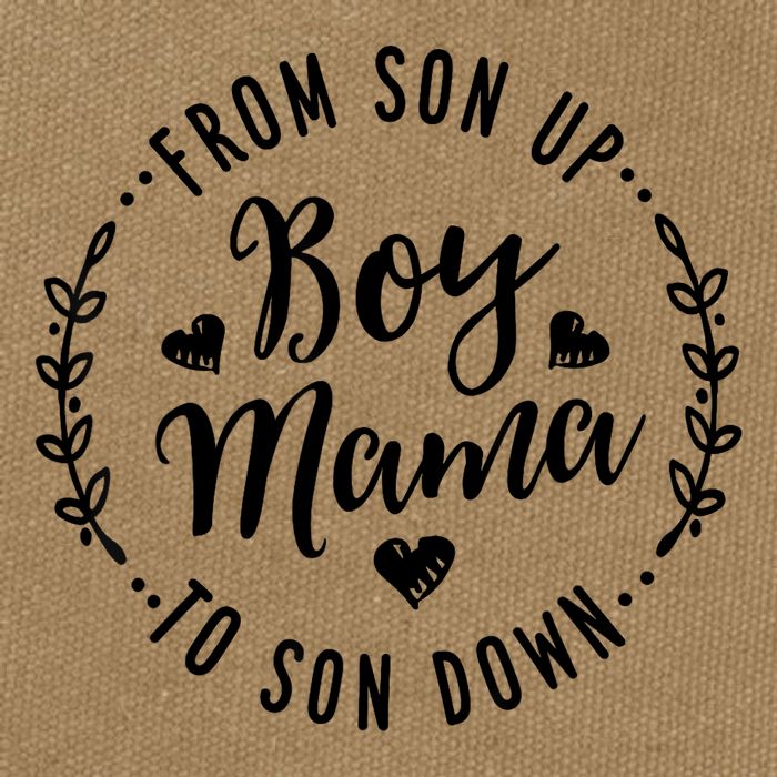 Boy Mama From Son Up To Sun Down Mother's Day Funny Mom Cotton Canvas Backpack