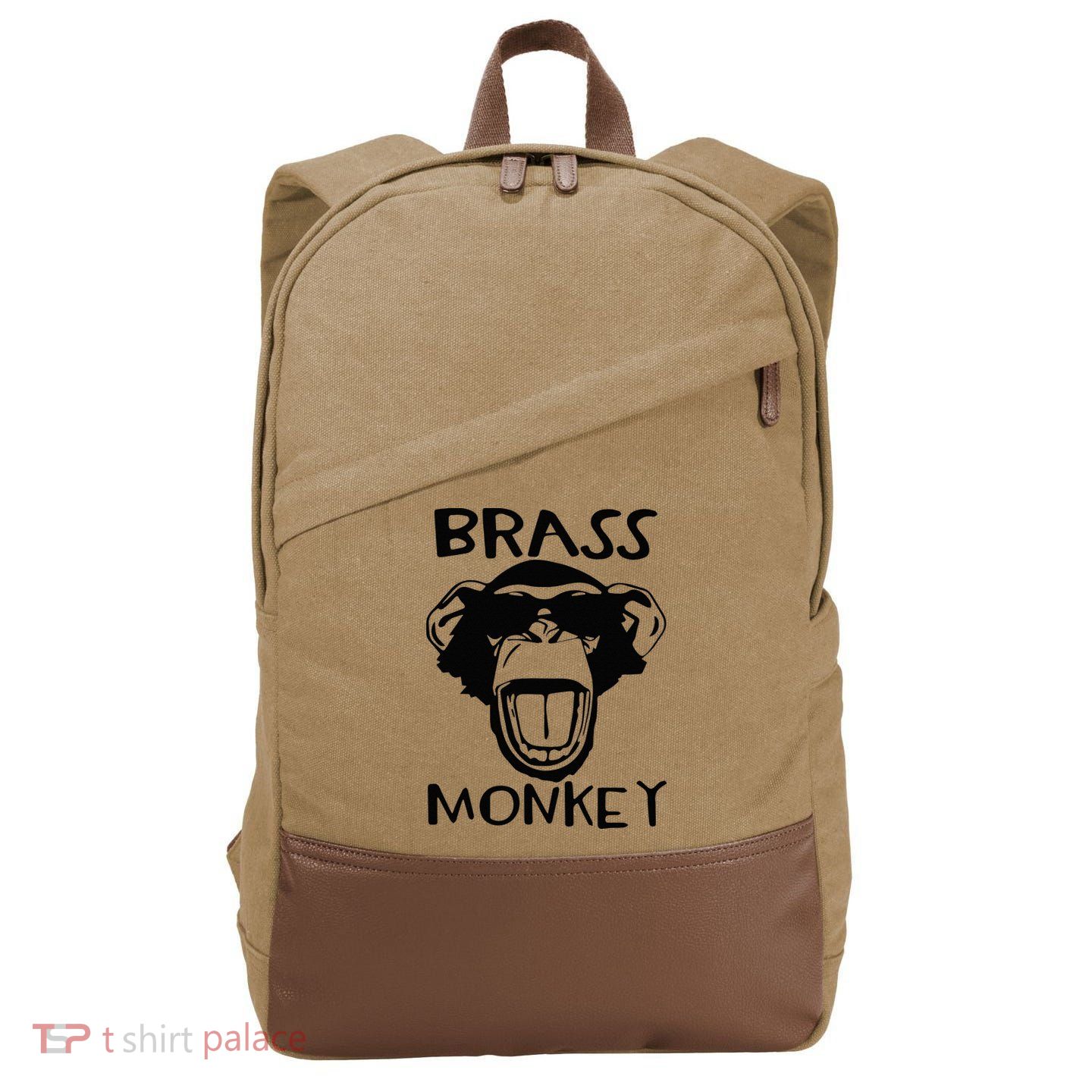 Brass Monkey Funky Monkey Cotton Canvas Backpack