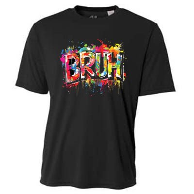 Bruh Meme Funny Saying Teens Graffiti Aesthetic Cooling Performance Crew T-Shirt