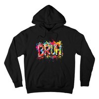 Bruh Meme Funny Saying Teens Graffiti Aesthetic Hoodie