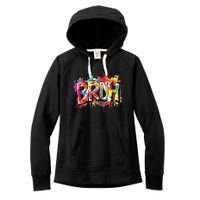 Bruh Meme Funny Saying Teens Graffiti Aesthetic Women's Fleece Hoodie