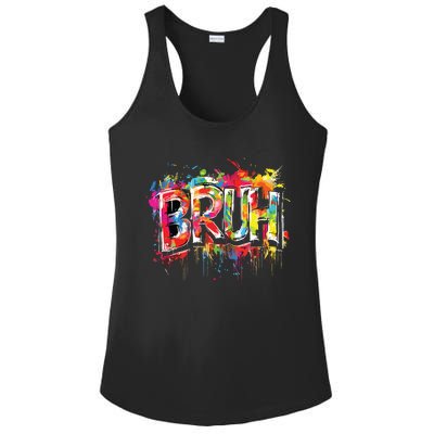 Bruh Meme Funny Saying Teens Graffiti Aesthetic Ladies PosiCharge Competitor Racerback Tank