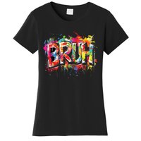 Bruh Meme Funny Saying Teens Graffiti Aesthetic Women's T-Shirt