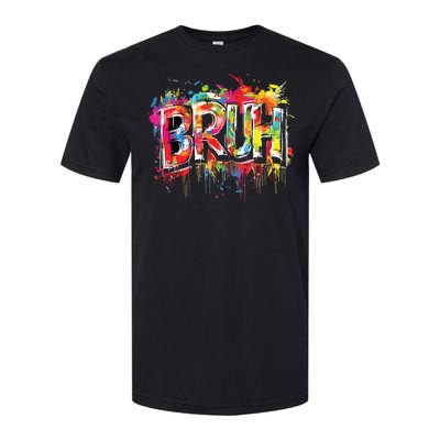 Bruh Meme Funny Saying Teens Graffiti Aesthetic Softstyle CVC T-Shirt