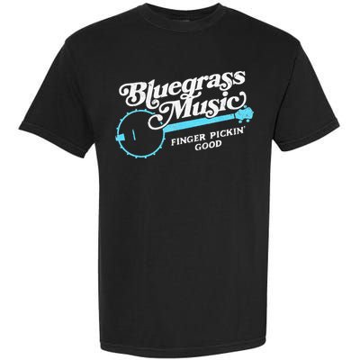 Bluegrass Music Finger Pickin Good Banjo Design Graphic Garment-Dyed Heavyweight T-Shirt