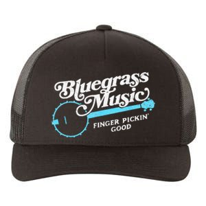 Bluegrass Music Finger Pickin Good Banjo Design Graphic Yupoong Adult 5-Panel Trucker Hat