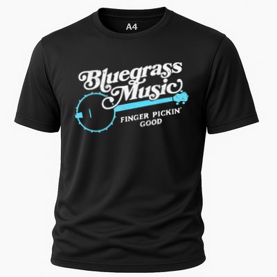 Bluegrass Music Finger Pickin Good Banjo Design Graphic Performance Shirt