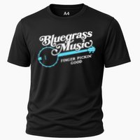 Bluegrass Music Finger Pickin Good Banjo Design Graphic Cooling Performance Crew T-Shirt